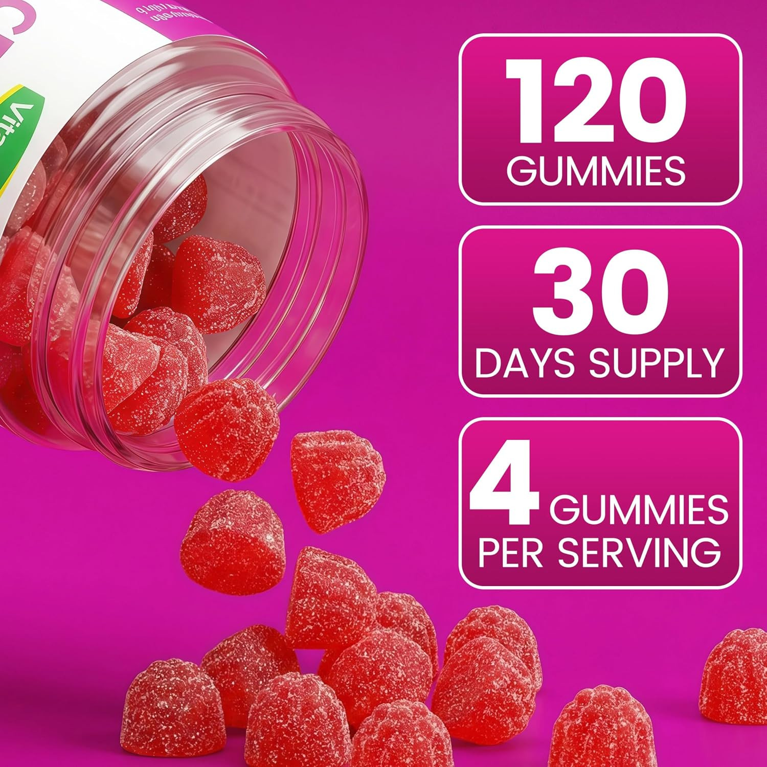 Creatine Gummies for Women – 5000Mg Creatine Monohydrate for Lean Muscle Support