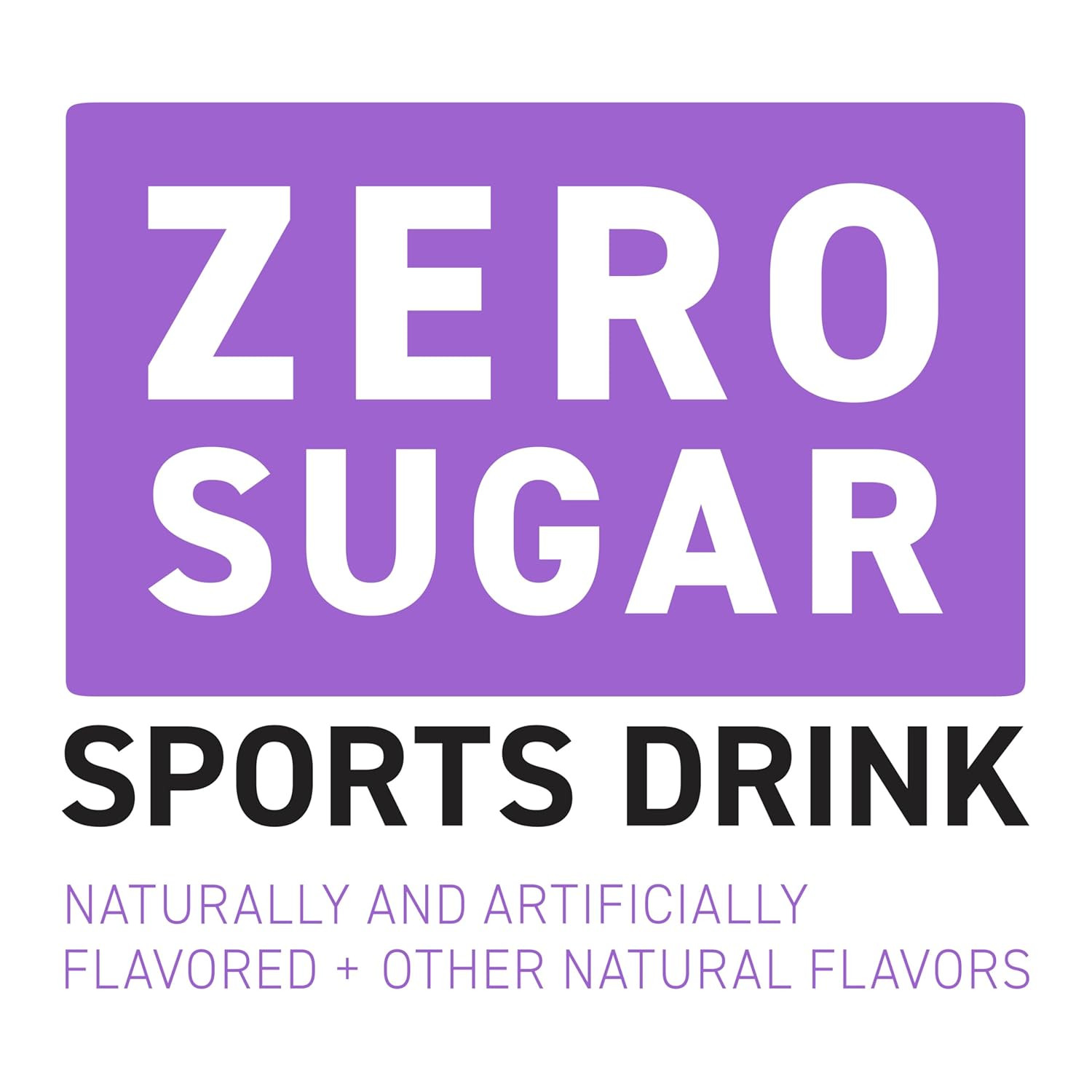 Electrolyte Enhanced Zero Sugar Grape Sports Drink, 20 Ounce
