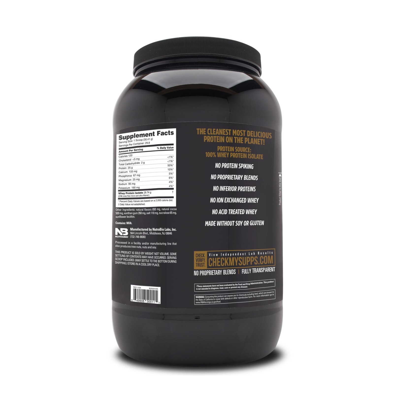 Whey Protein Isolate – Dutch Chocolate (30 Servings)