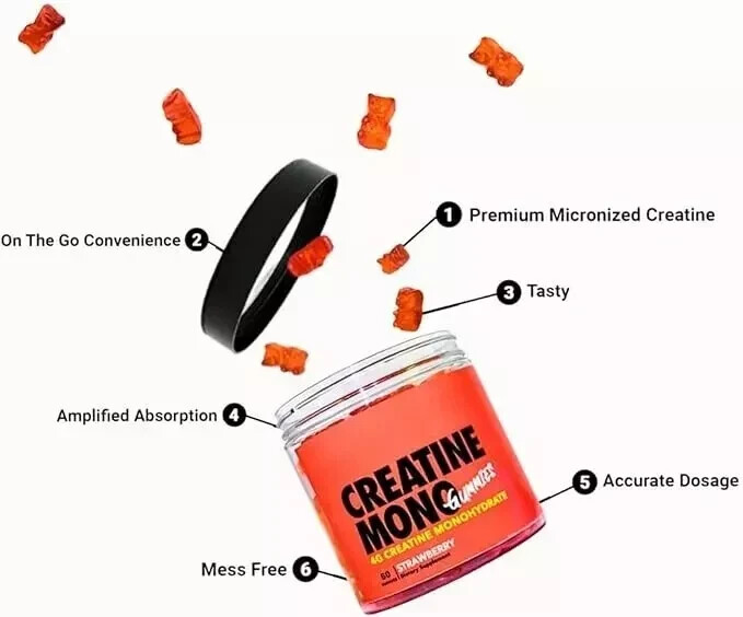 Preworkout Gummies and Creatine Gummies Twin Pack, Caffeine, Taurine + More