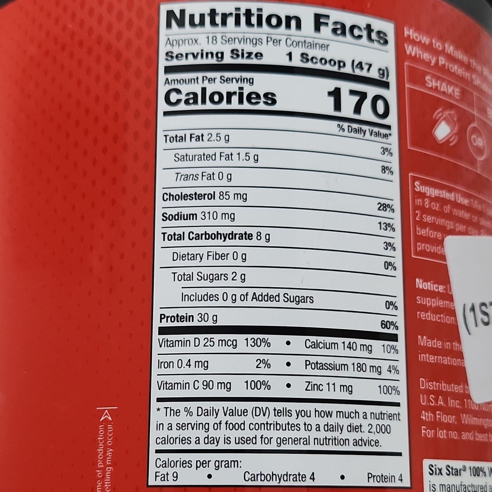 Six Star 100% Whey Protein Plus Powder Froot Loops, High Protein 1.81 lb
