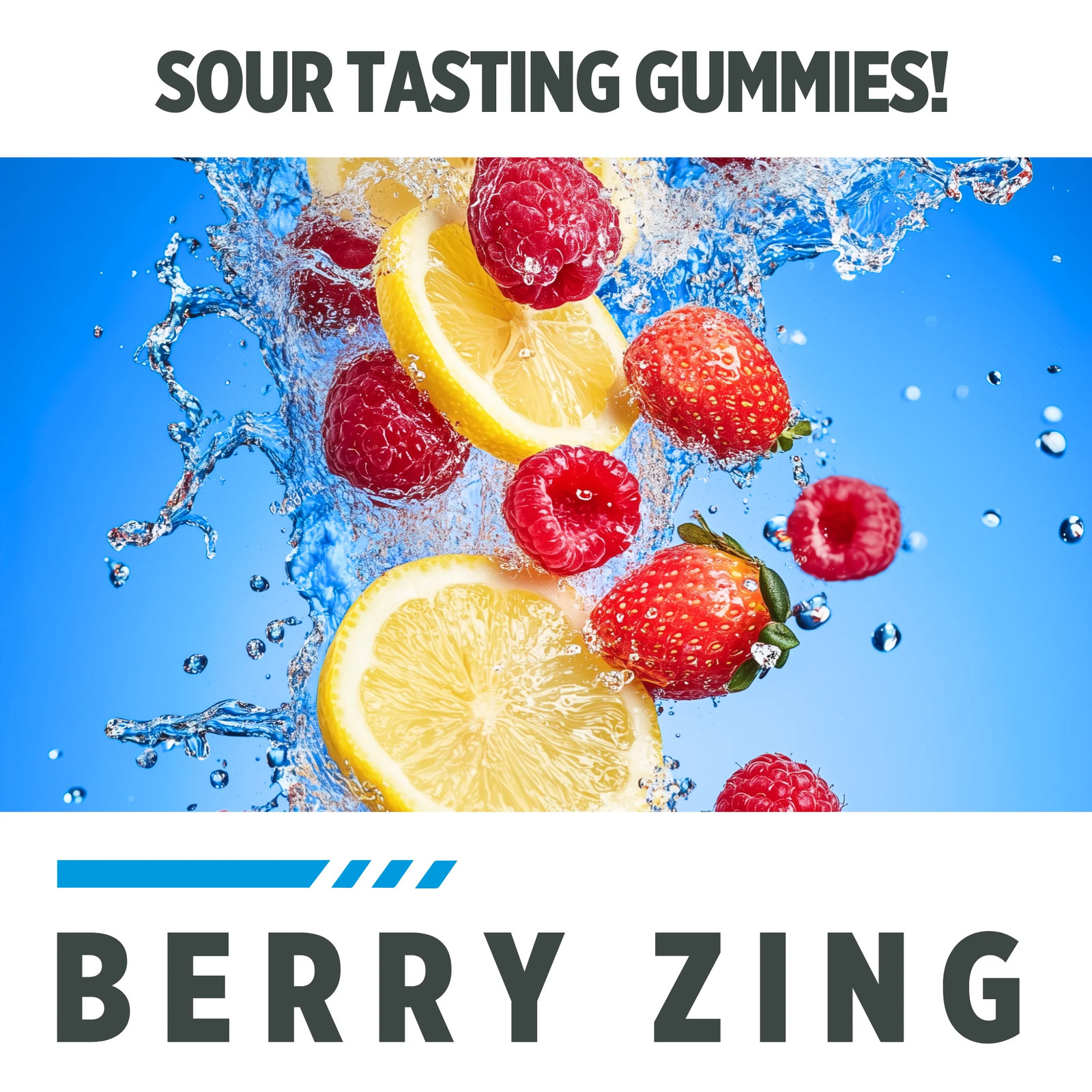 Creatine Hcl Gummies, Sour Berry Zing Flavor, Supports Muscle & Brain Health, 60