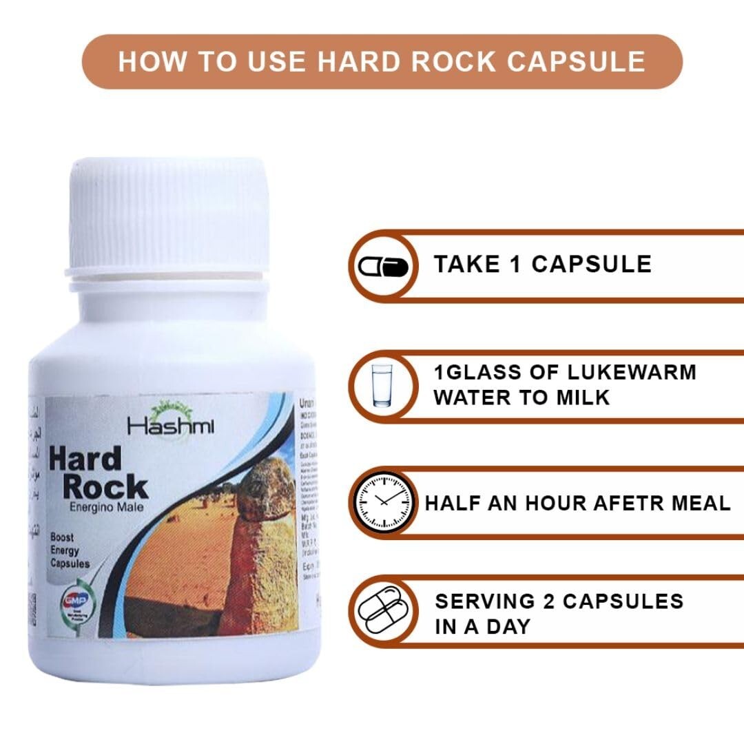 Hashmi Hard Rock Energino Male Boost Energy 20 Capules improve general weakness