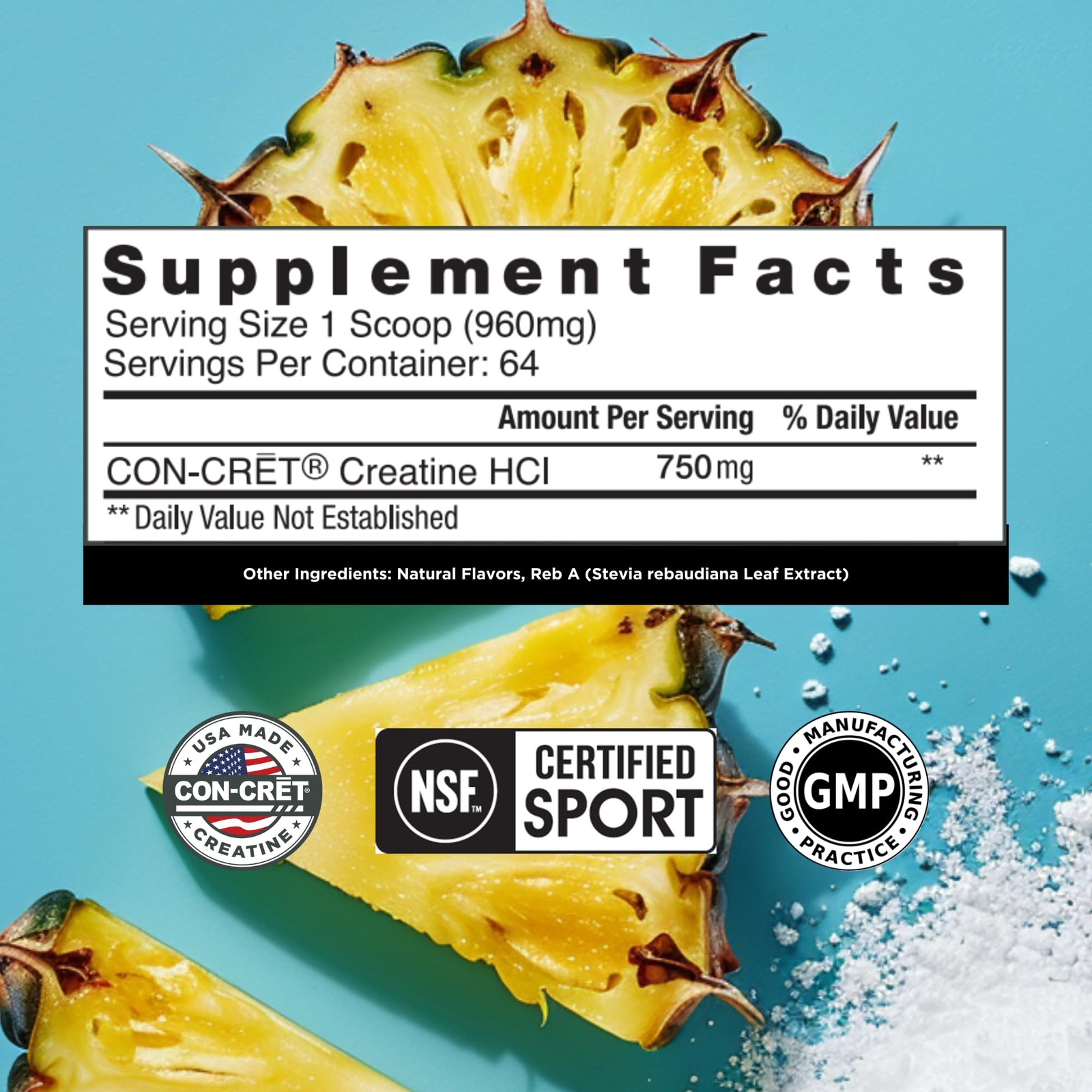 CON CR T Creatine HCl 64 Servings Muscle Health Energy Cognitive Support