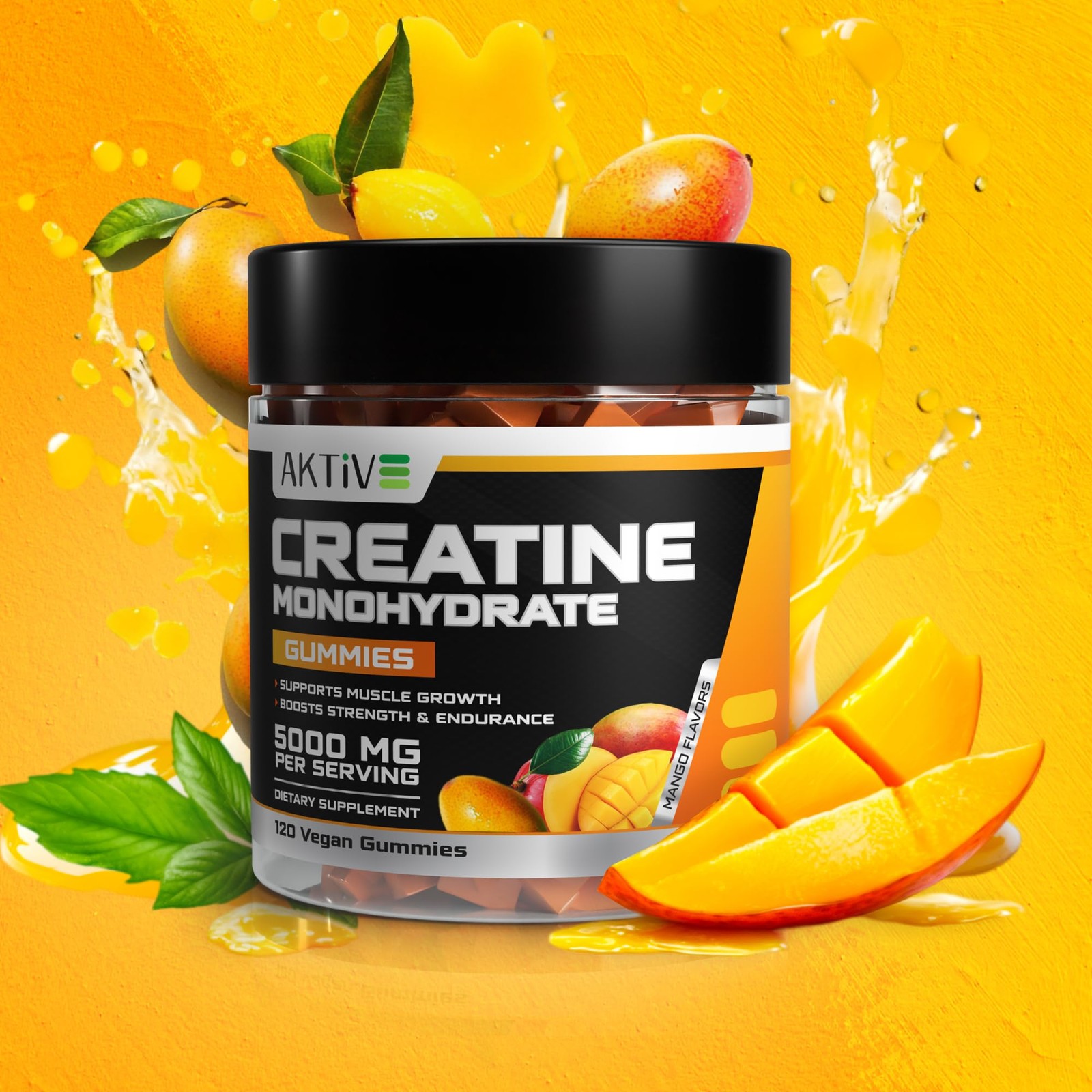 Creatine Monohydrate Gummies, 5000mg of Creatine Per Serving with Alpha-GPC &…