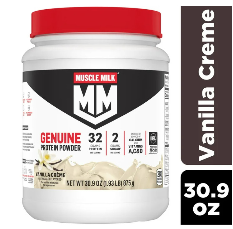 Muscle Milk Genuine Vanilla Protein Powder 32g Protein 1.9LB