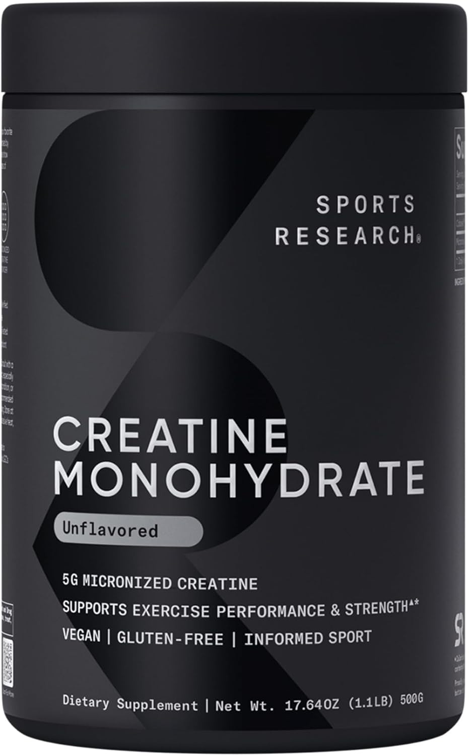 Sports Research Creatine Monohydrate – Gain Lean Muscle, Improve Performance and