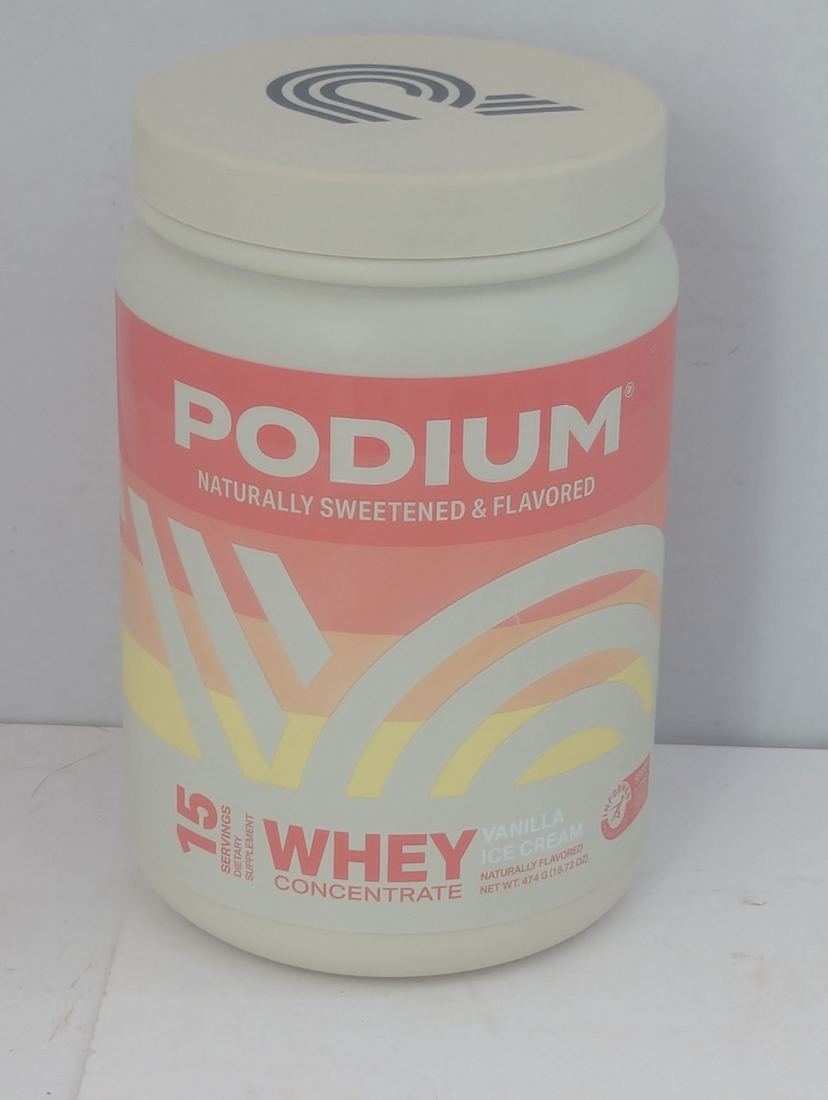 Podium Nutrition Whey Protein – Vanilla Ice Cream – 15 Servings – EXP 01/26