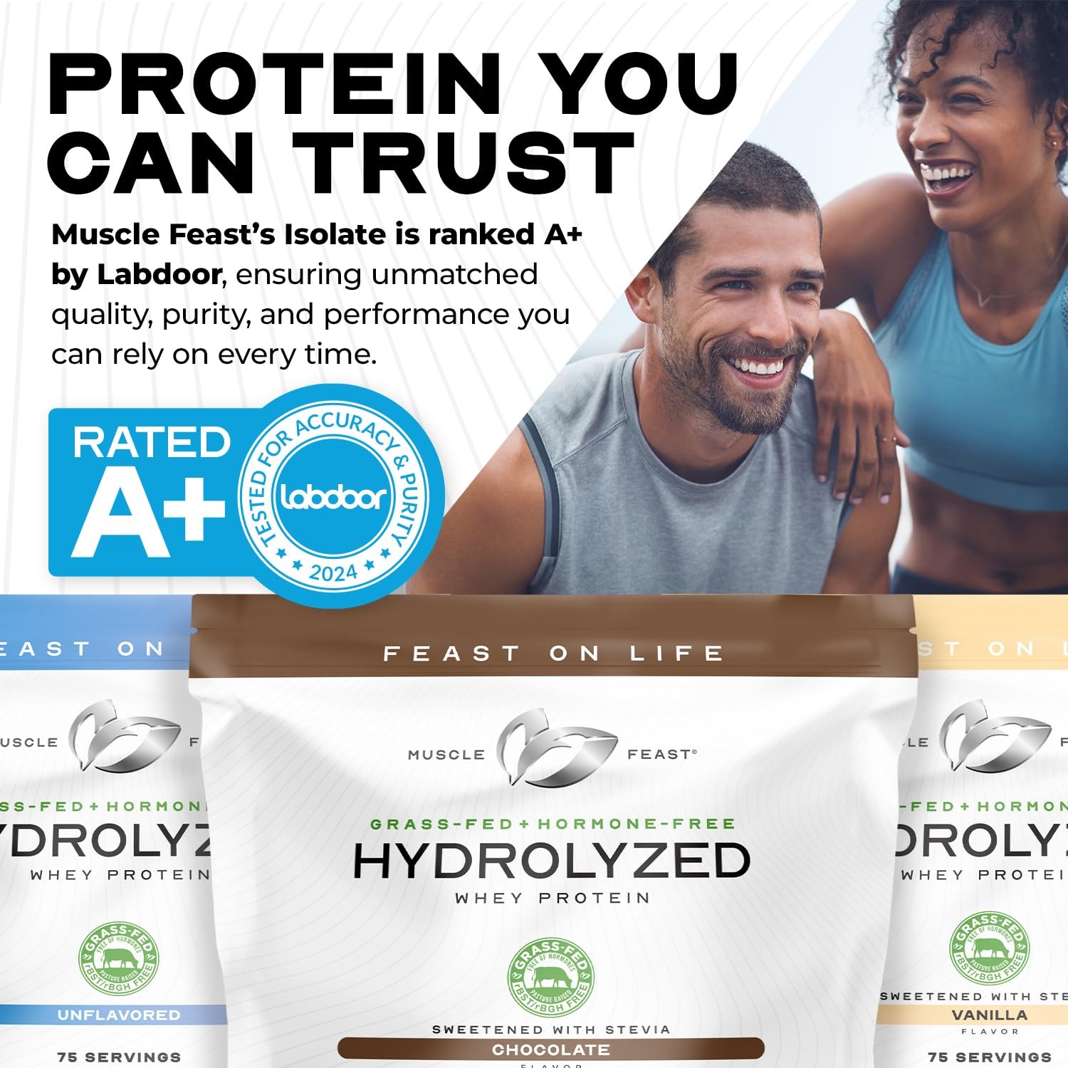 Muscle Feast Hydrolyzed Whey Protein Powder Grass Fed And All Natural