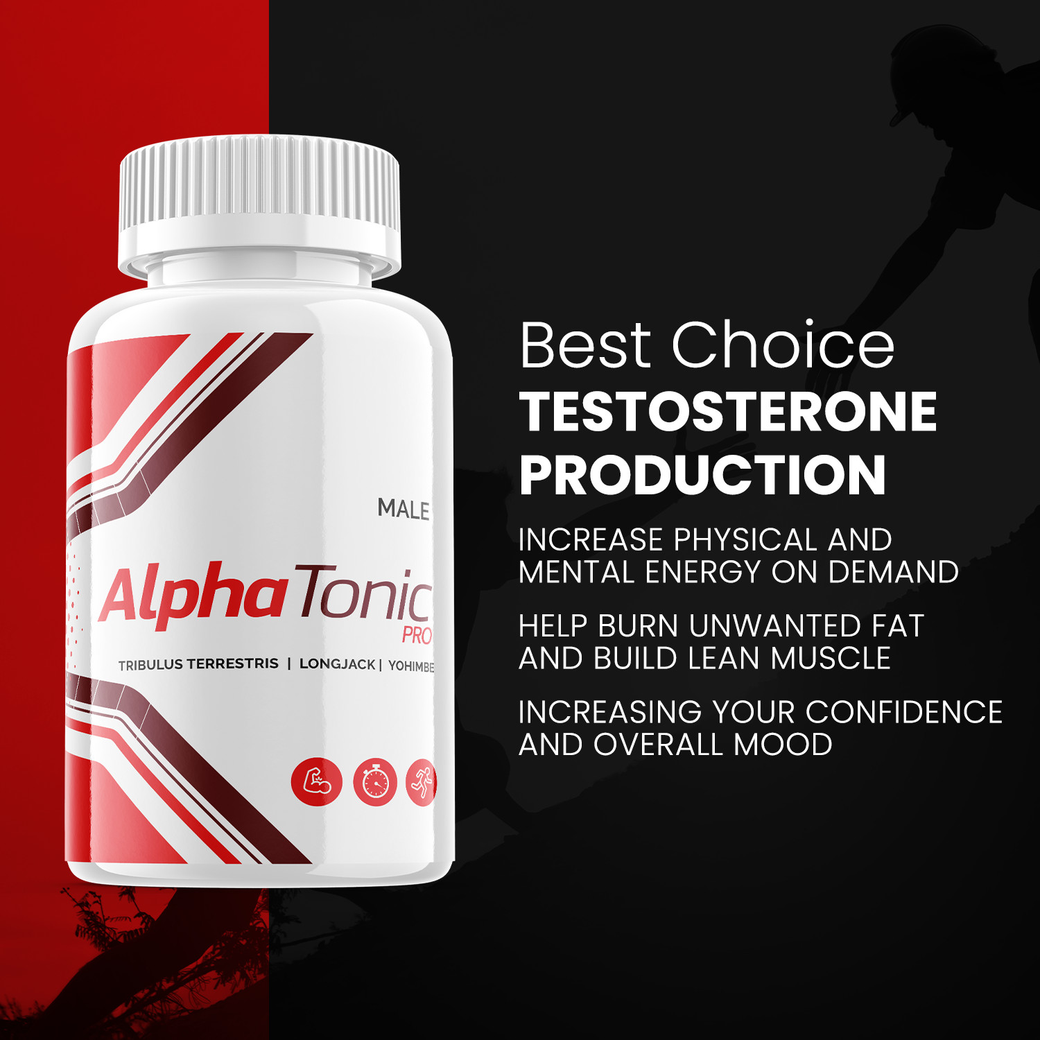 (3 Pack) Alpha Tonic for Men, AlphaTonic Male Performance Support (180 Capsules)