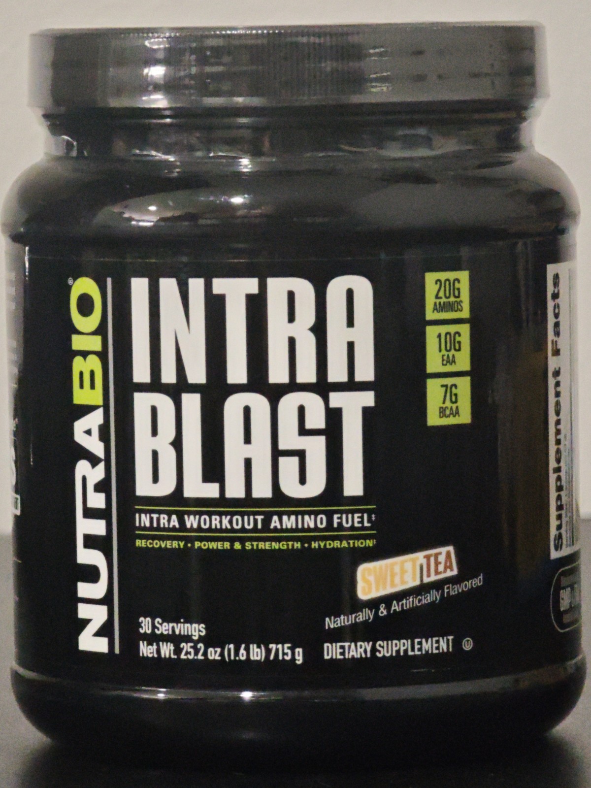 NutraBio Intra Blast Workout Amino Fuel Sweet Tea 30 Servings