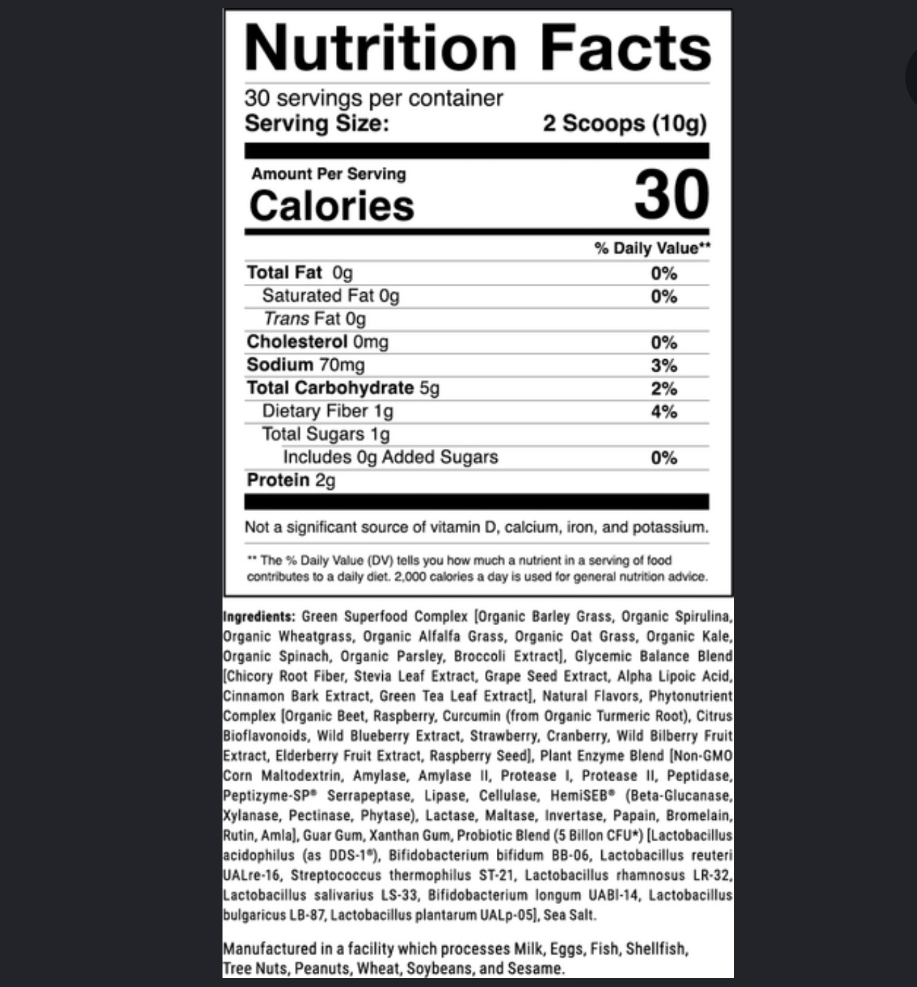 1st Phorm OPTI-GREENS 50 Powder 11 oz ( 30 Serv) Natural Berry Flavor BY 11/26