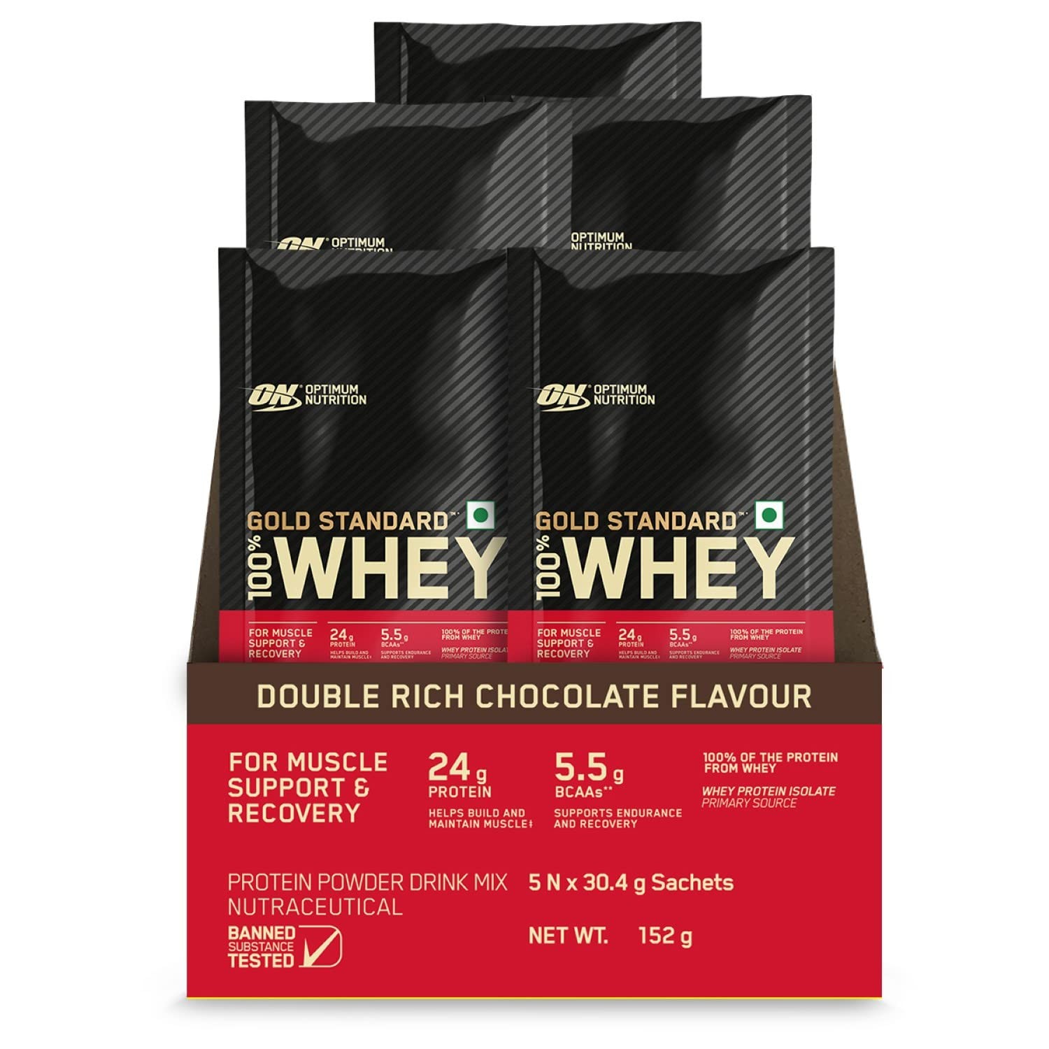 ON Gold Standard 100% Whey | Chocolate | 5 x 30.4g Sachets