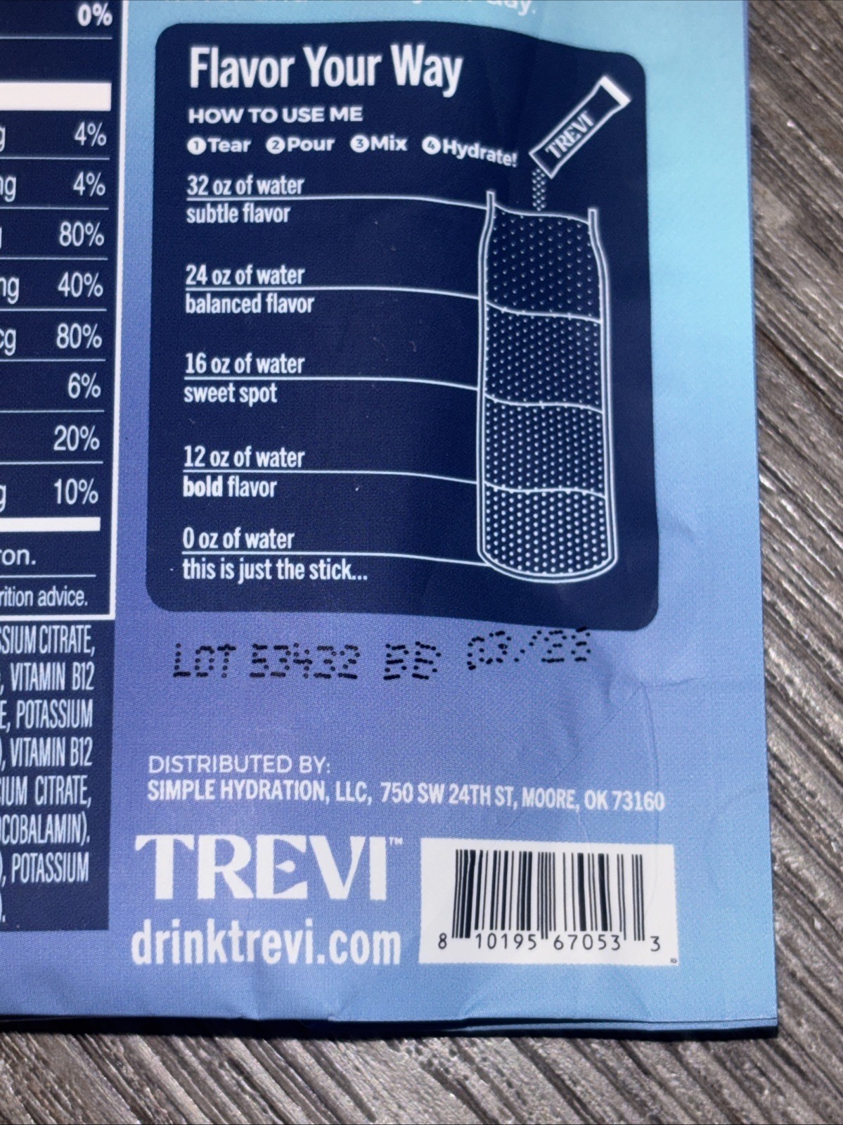 TREVI Poolside Variety Pack 20ct Sugar Free Electrolyte Drink Mix