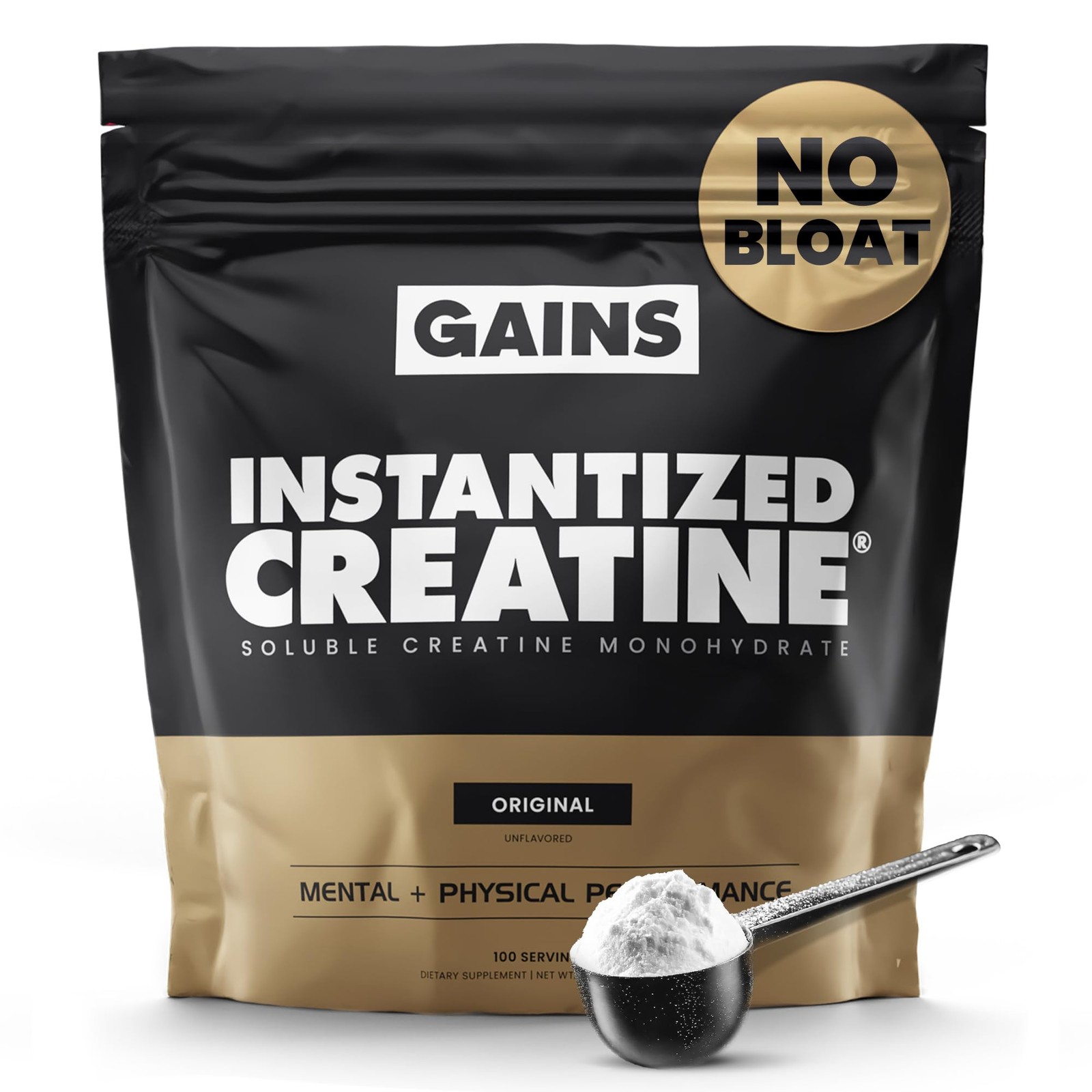 Gains in Bulk Instantized Creatine Monohydrate for 100 Servings (Pack of 1)