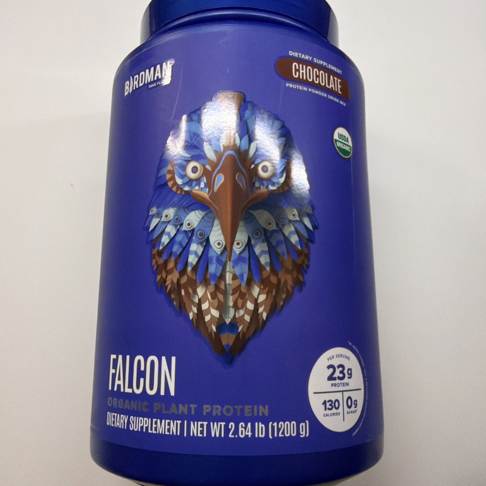 Birdman Falcon Organic Chocolate Plant Protein Powder 1.32 Lbs
