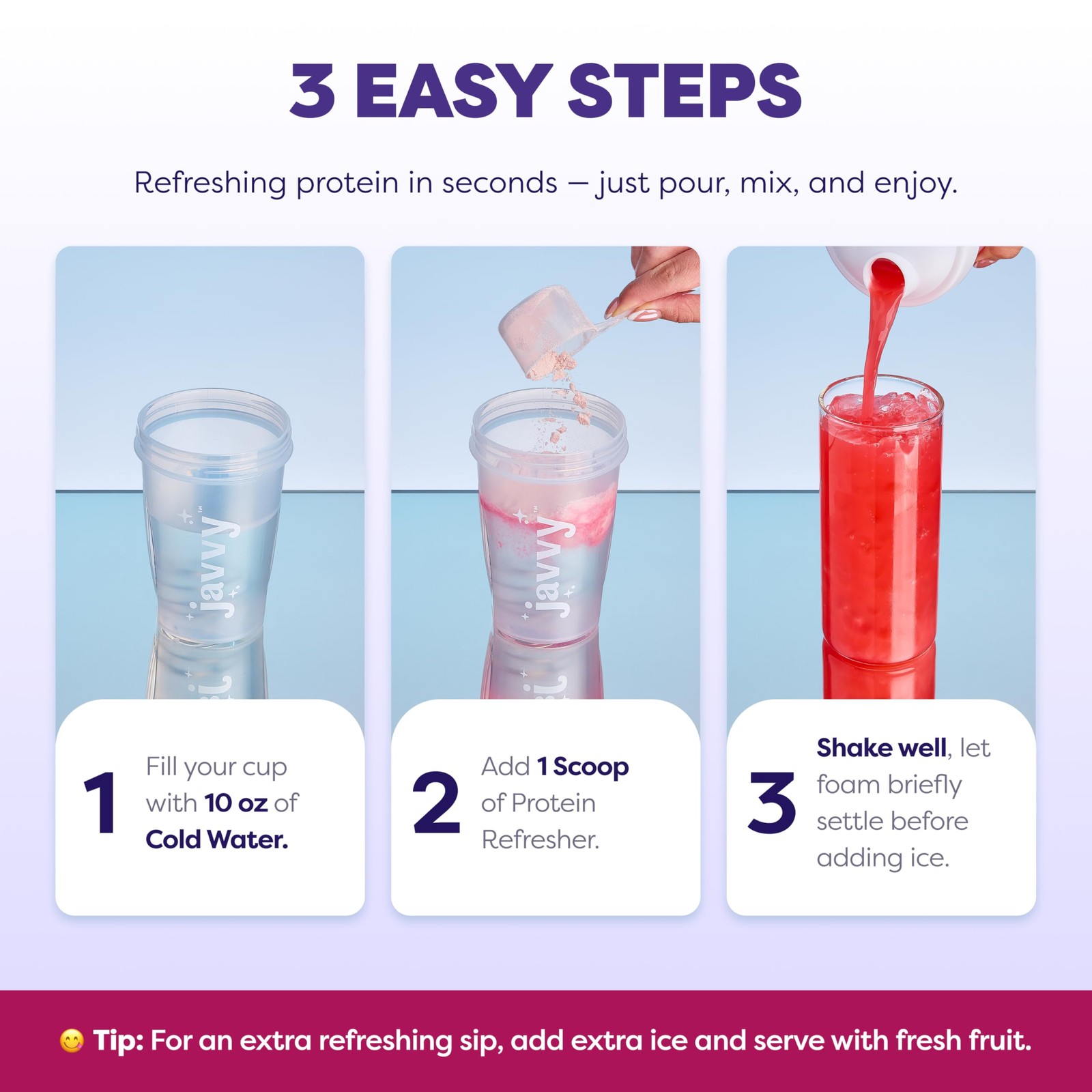 Clear Protein Powder with Clear Whey Protein, Strawberry Berry Acai