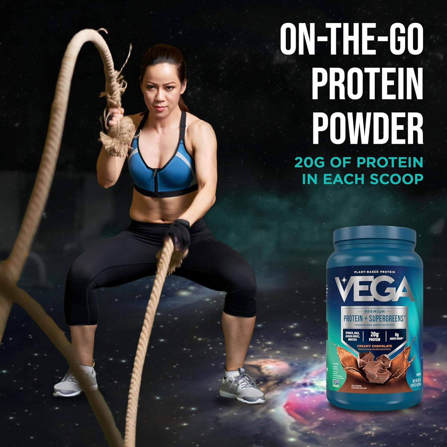 Premium Protein + Supergreens, Chocolate – 20G n Protein, Dairy & Gluten Free, 2