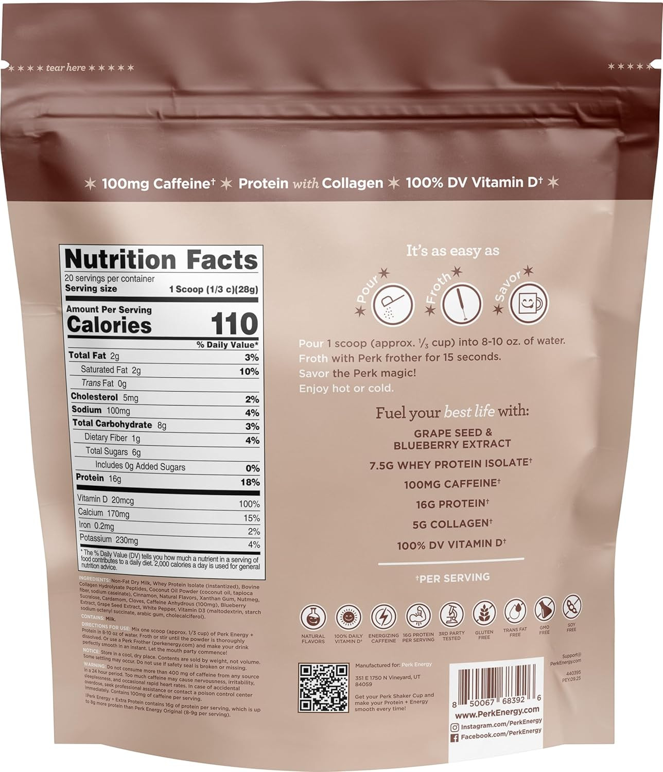 Energy + Extra Protein Powder (1.3 LB) Chai Latte – Witney Carson Collaboration
