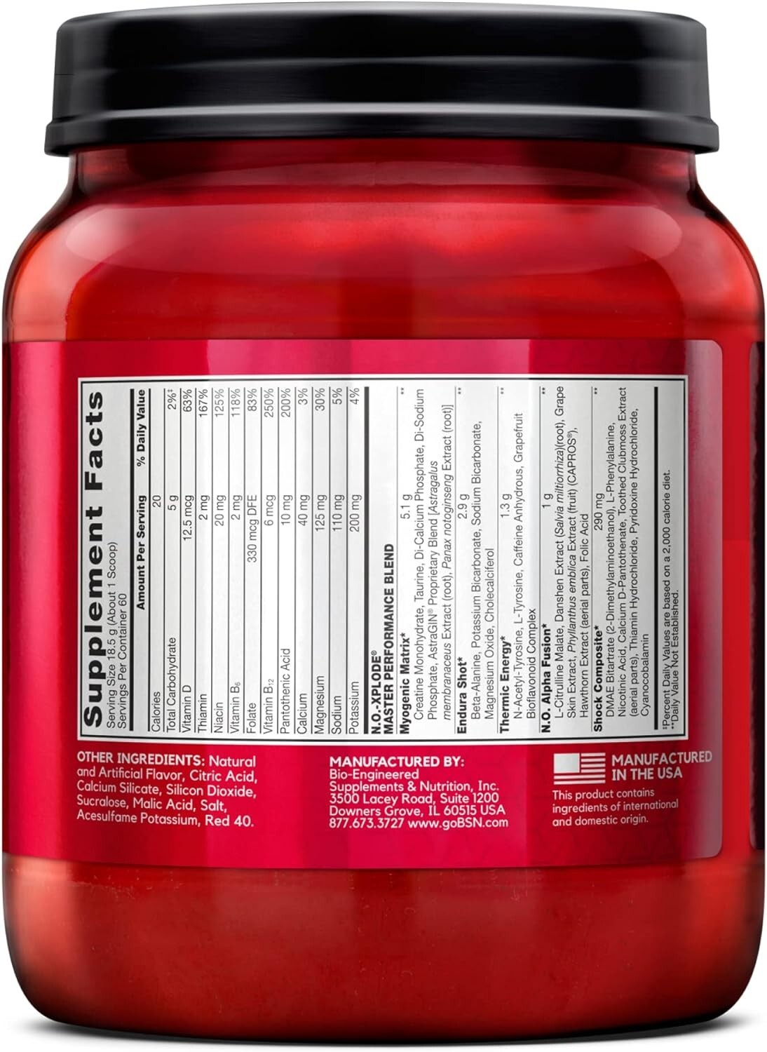 BSN NO Xplode Pre-Workout Pump Nitric Oxide Booster 60 Servings 5 Flavors New