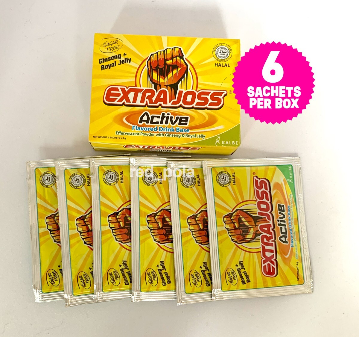 EXTRA JOSS Active Flavour 10 Box (60 Sachets) Energy Drink Powder Boost Stamina