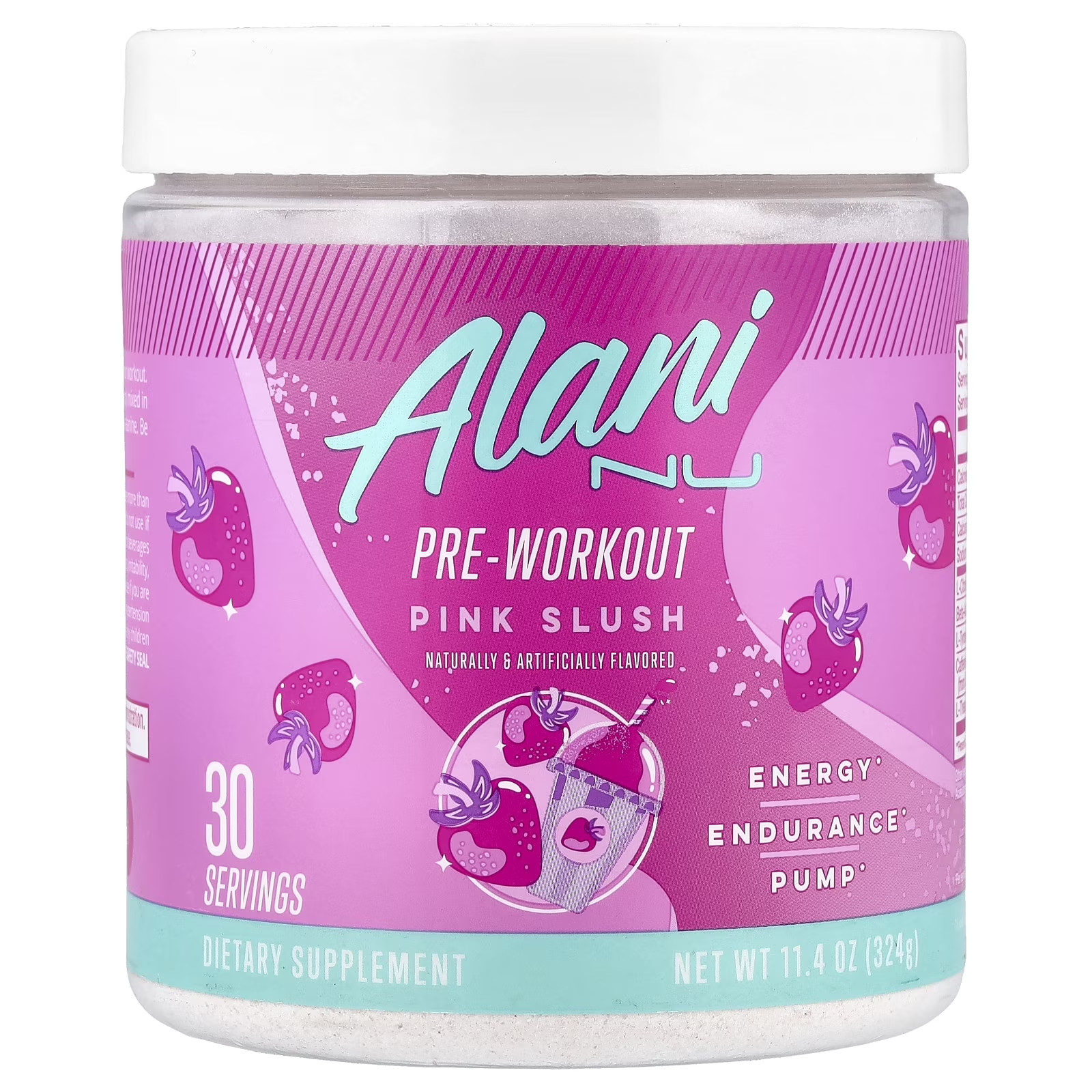 Pre-Workout, Pink Slush, 11.4 Oz (324 G)