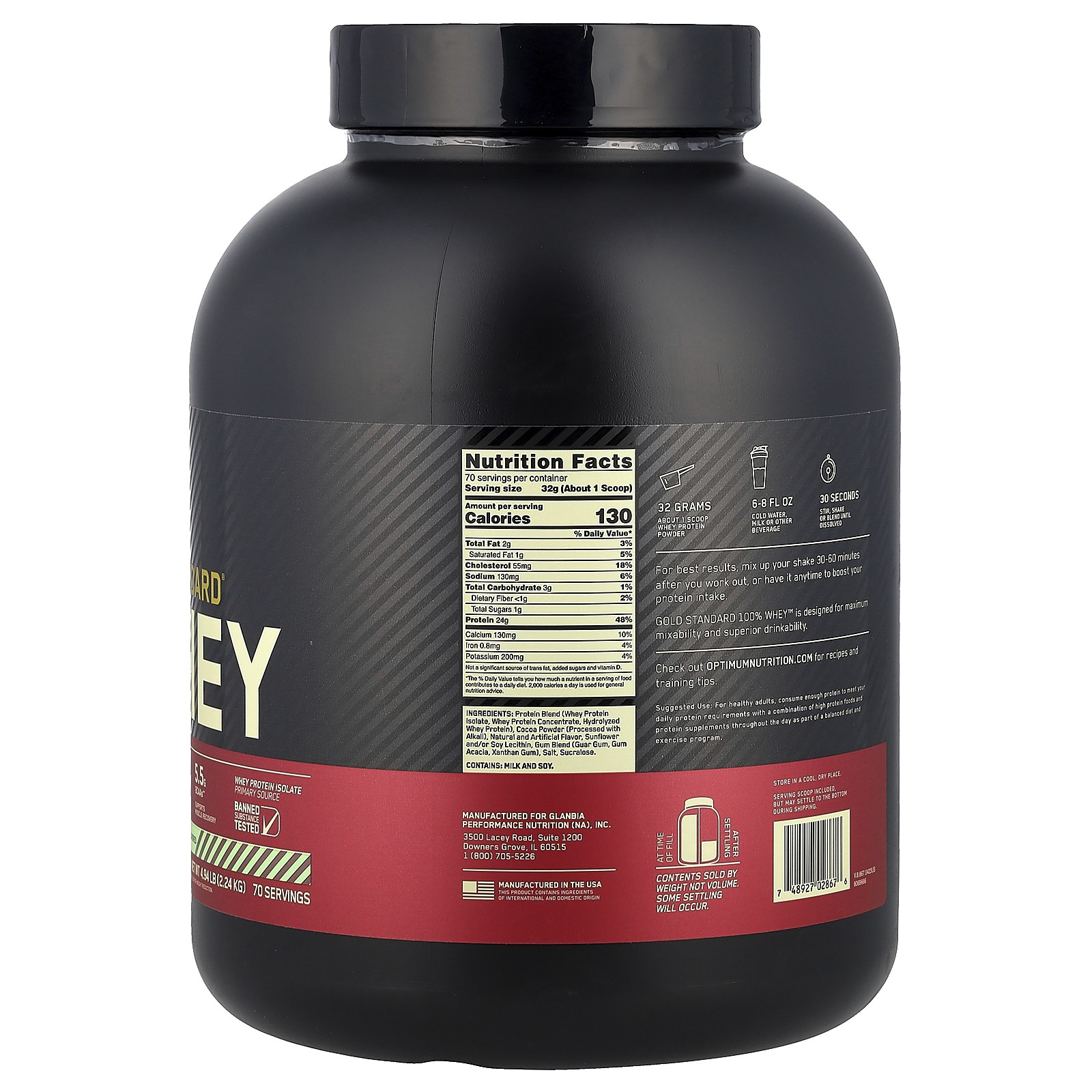 Gold Standard 100% Whey, Chocolate Mint, 4.94 lb (2.24 kg)