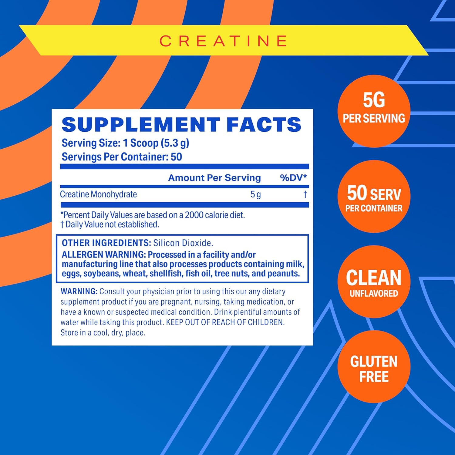 Podium Nutrition, Solos | Creatine Monohydrate, 50 Servings, Unflavored Exp 3/27