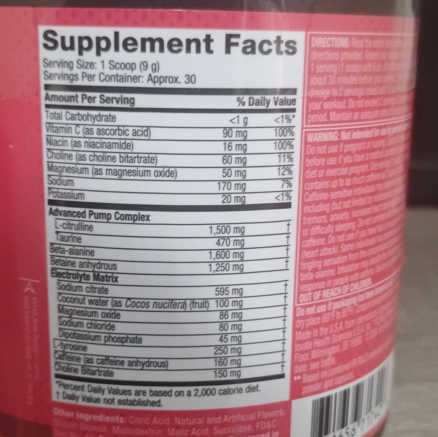 Six Star Pre-Workout Explosion 2.0 Powder Fruit Punch Pre-Workout Supplement