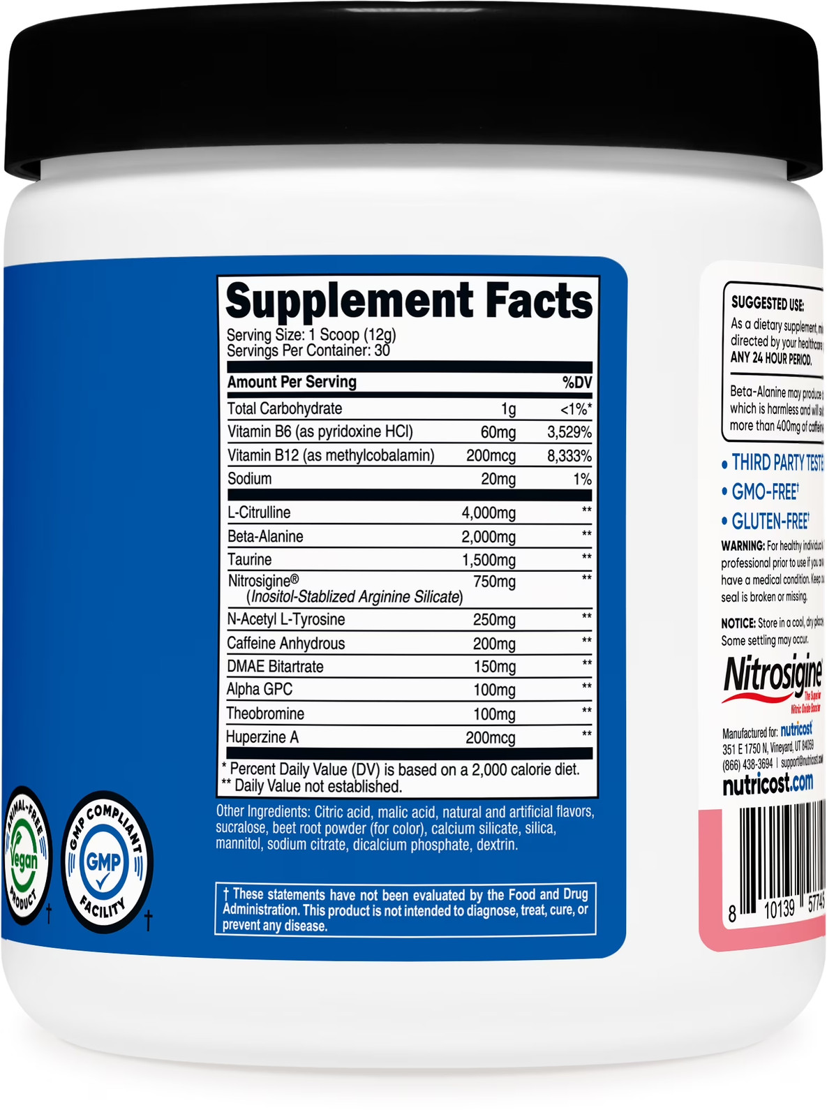 Pre-Workout Complex Powder (Watermelon Candy) 30 Servings – 200Mg of Caffeine pe