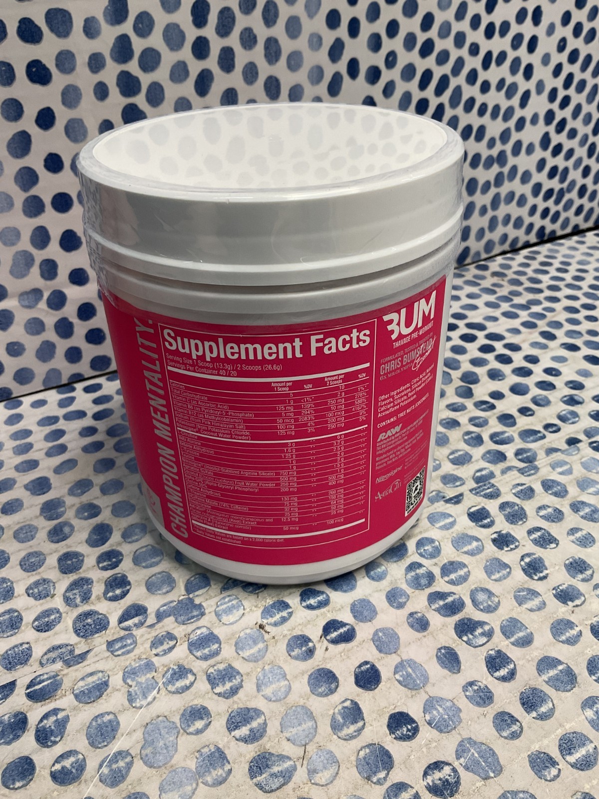 RAW Nutrition CBUM Essential Pre Workout Dragon Fruit 18.77oz Exp 03/2027