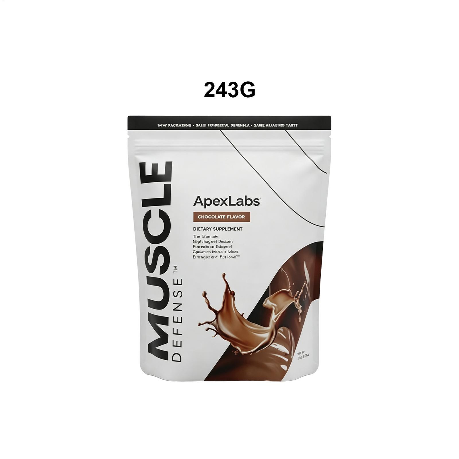 APEX LABS MUSCLE DEFENSE CHOCOLATE FLAVOR – 8.57 OZ – EXP 02/27 – NEW PACKING