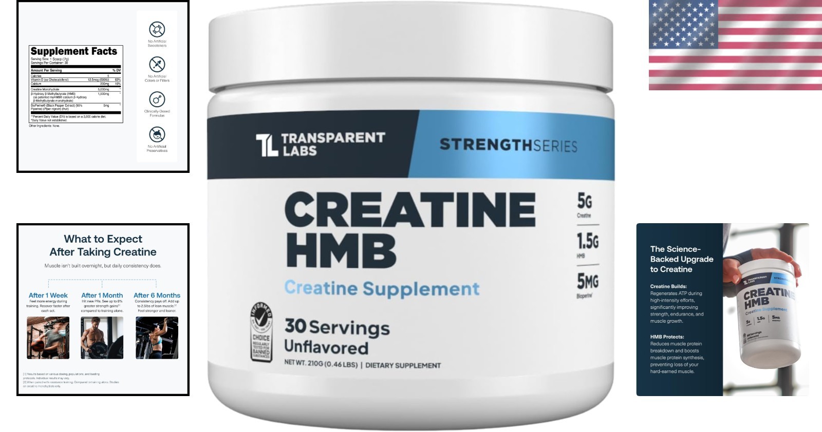Creatine HMB Powder – Unflavored Muscle Growth Supplement for Peak Performance
