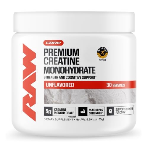 Creatine Monohydrate Powder Fruit Punch 30 Servings Muscle