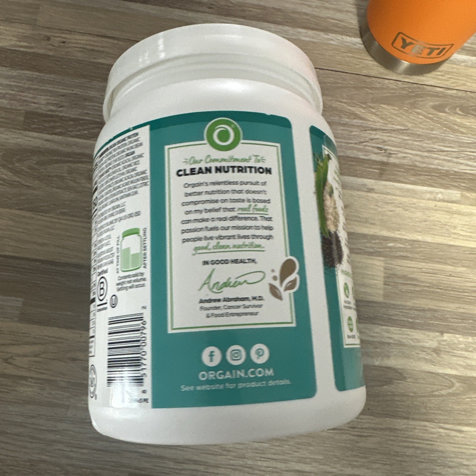Orgain Organic Plant Based Protein Powder Fruity Cereal Flavor 16.3oz