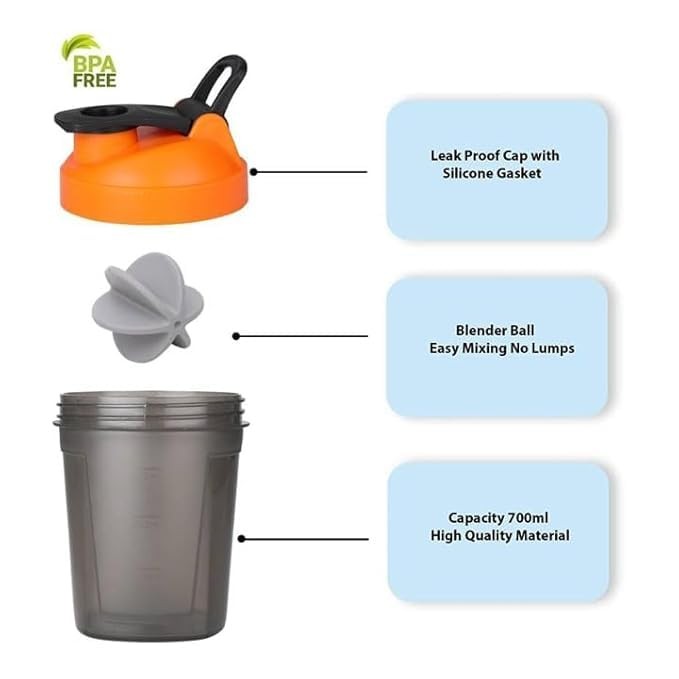 BSPA Mini Gym Shaker 300ml | Blender Ball Bottle