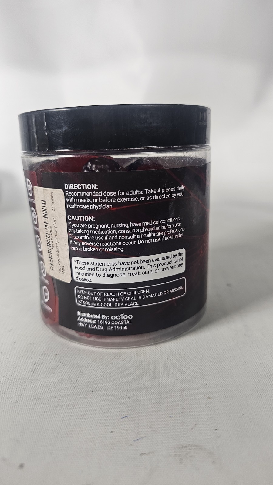 Creatine Monohydrate Gummies 120ct Sugar-Free Blackberry BCAA 9000 Mg Exp:6/2029