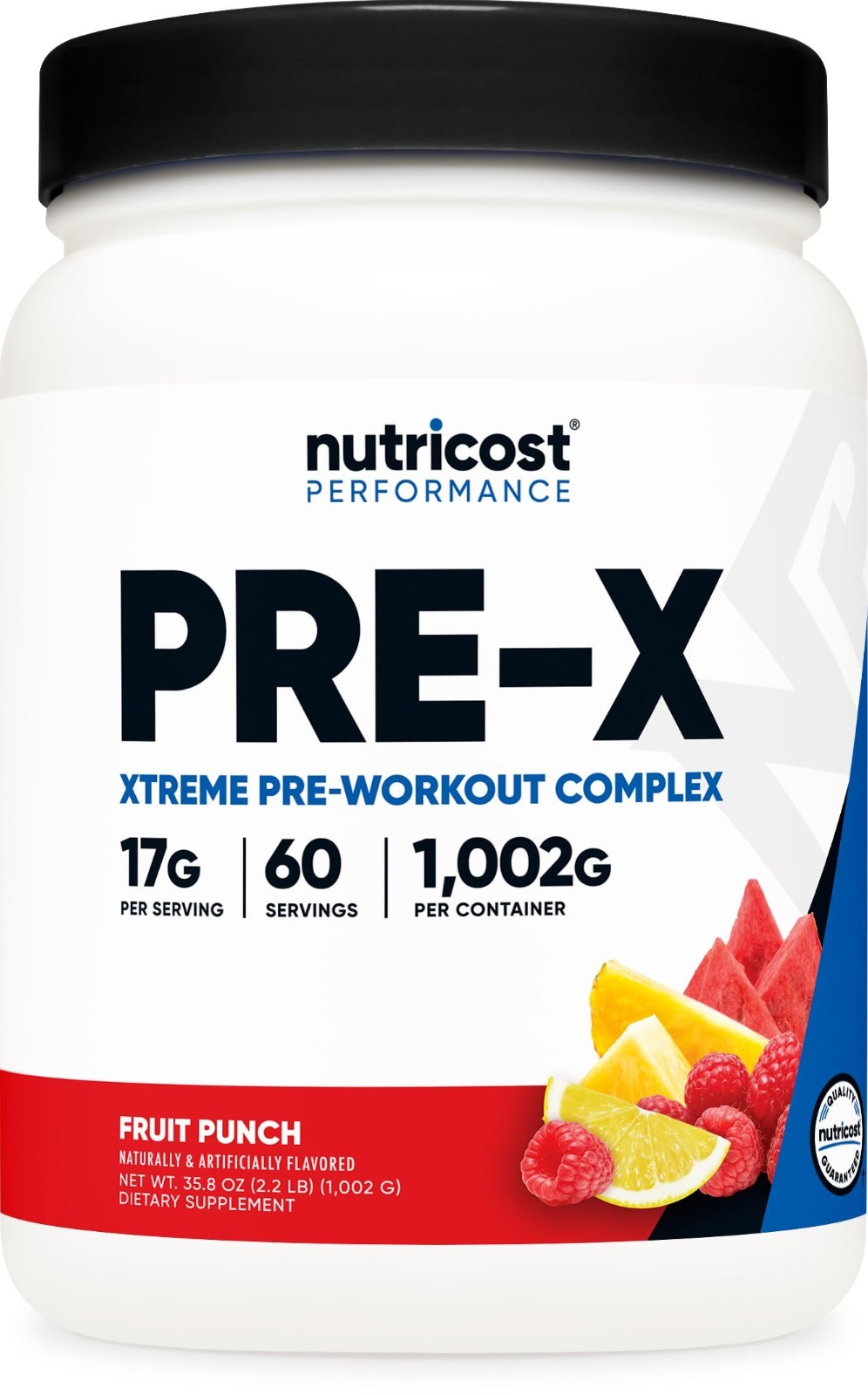 Pre-Workout Complex Powder – Fruit Punch, 60 Servings, Vegetarian, Gluten-Free,