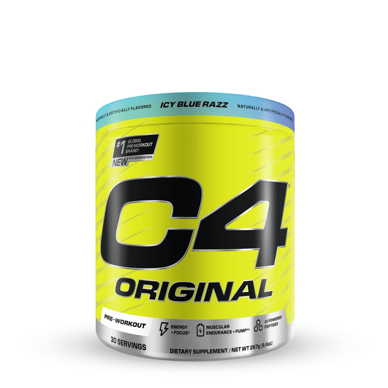 C4 Original Pre-Workout – Icy Blue Razz (30 Servings)