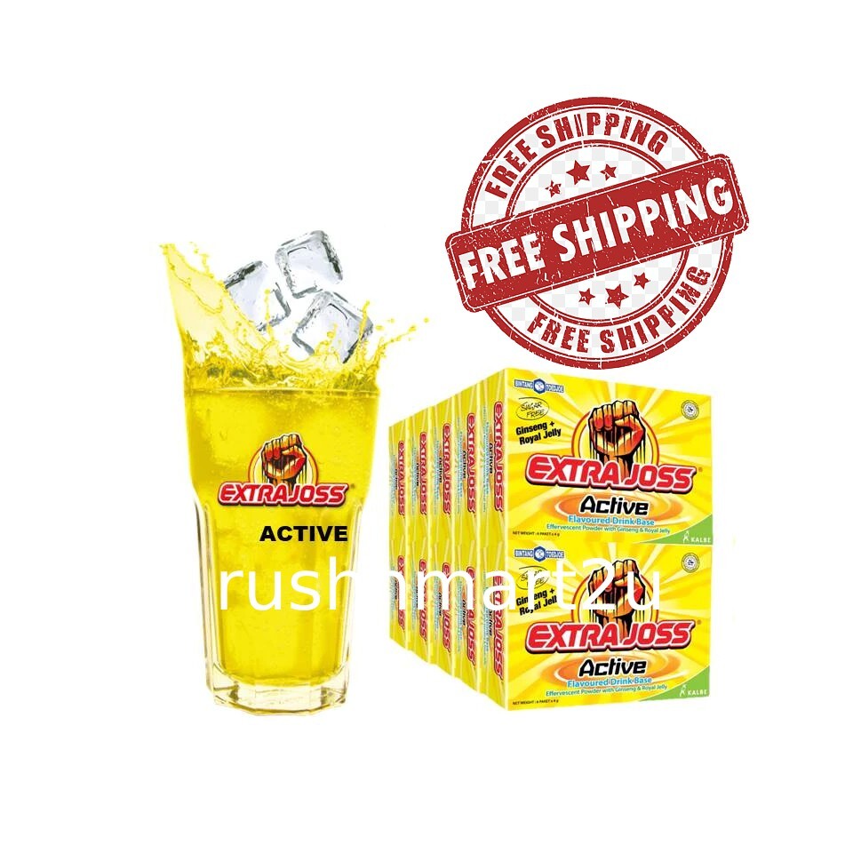 EXTRA JOSS Active Flavor 10 Box (60 Sachets) Energy Drink Powder FREE SHIPPING