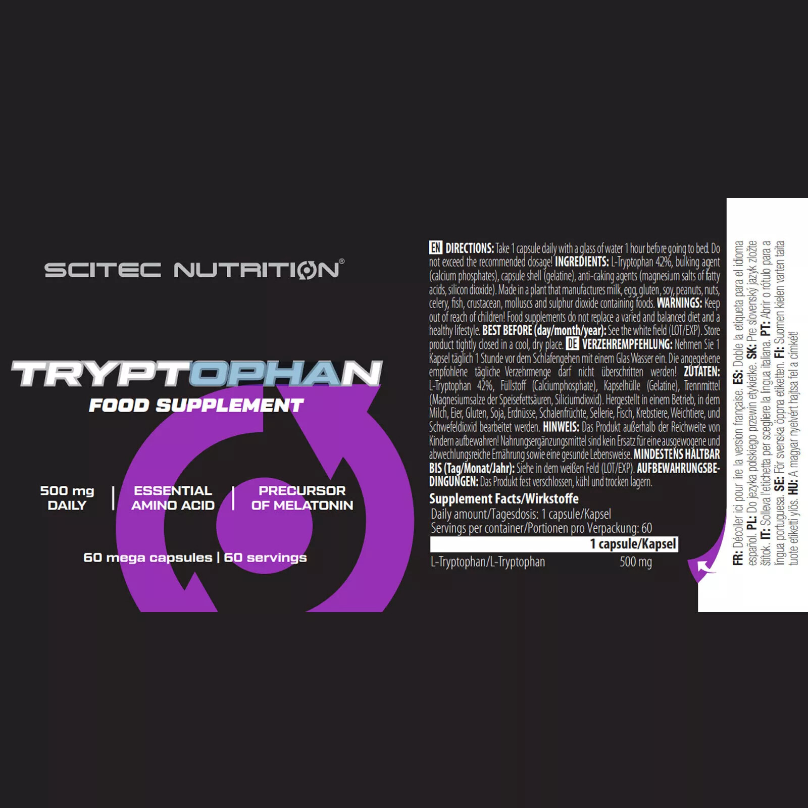 TRYPTOPHAN – Amino acid serotonin production for better sleep and well-being