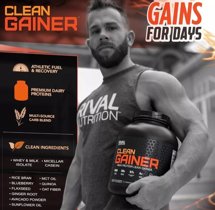 Rival Nutrition Clean Gainer High Protein -Campfire S’Mores 5Lbs