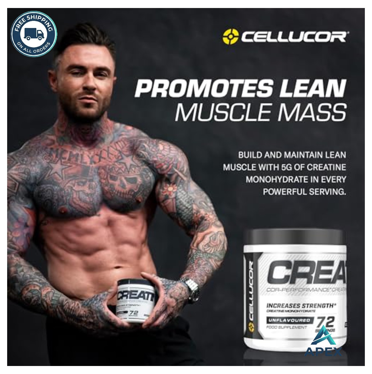 Pre Workout and Creatine Bundle Fruit Punch 30 Servings Powder Energy Endurance