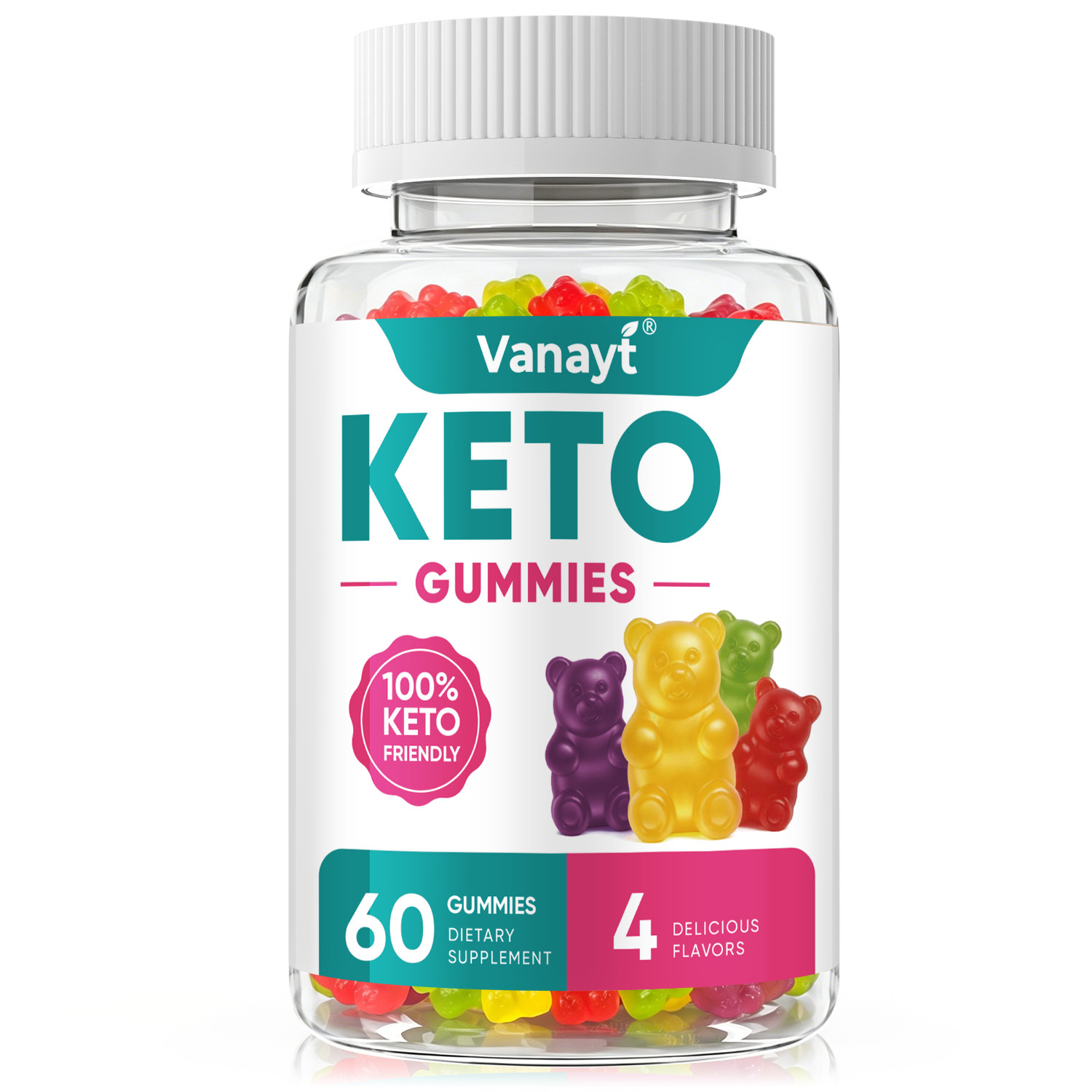 Keto ACV Gummies 60 Ct Apple Cider Vinegar Dietary Supplement for Keto Support