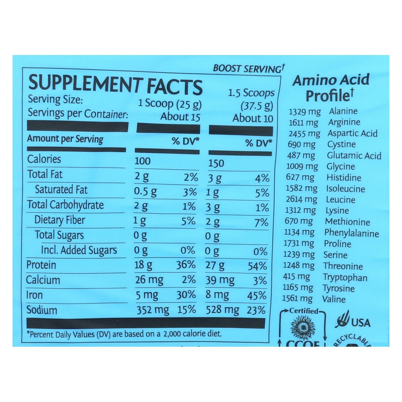 Sunwarrior Vanilla Protein Blend: Pea, Hemp, and Goji Berry Superfood