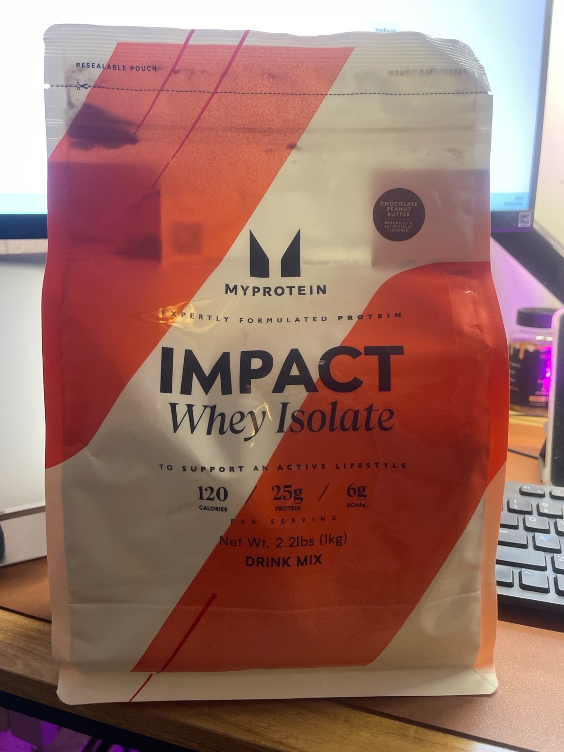 MyProtein Impact Whey Isolate 1kg Chocolate Peanut Butter High Protein Powder