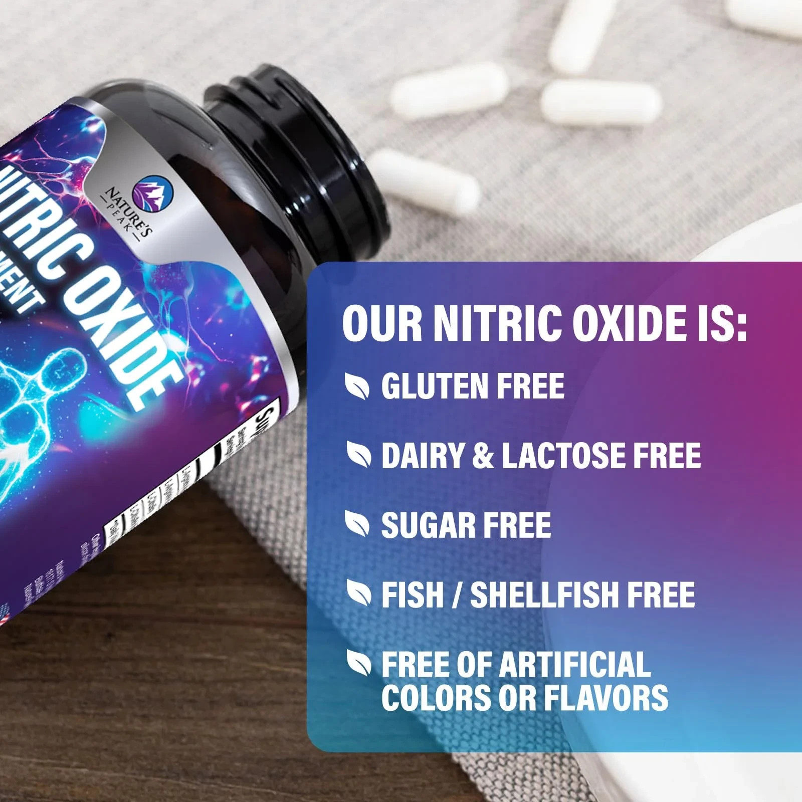 Nitric Oxide Booster 3000mg L-Arginine 3X Extra Strength Capsules