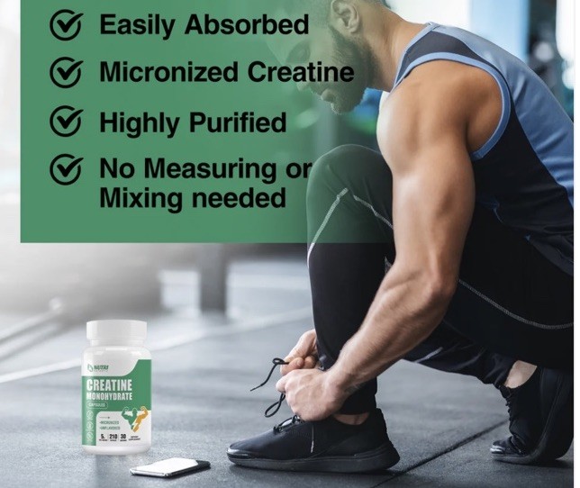 NUTRI POTENTIA Creatine Monohydrate For Enhanced Workout And Muscle Growth 210