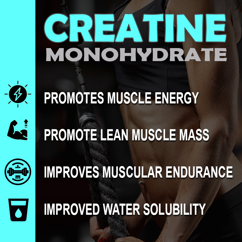 Micronized Creatine Monohydrate Powder 100/250g, 5g Servings,Unflavored Creatine