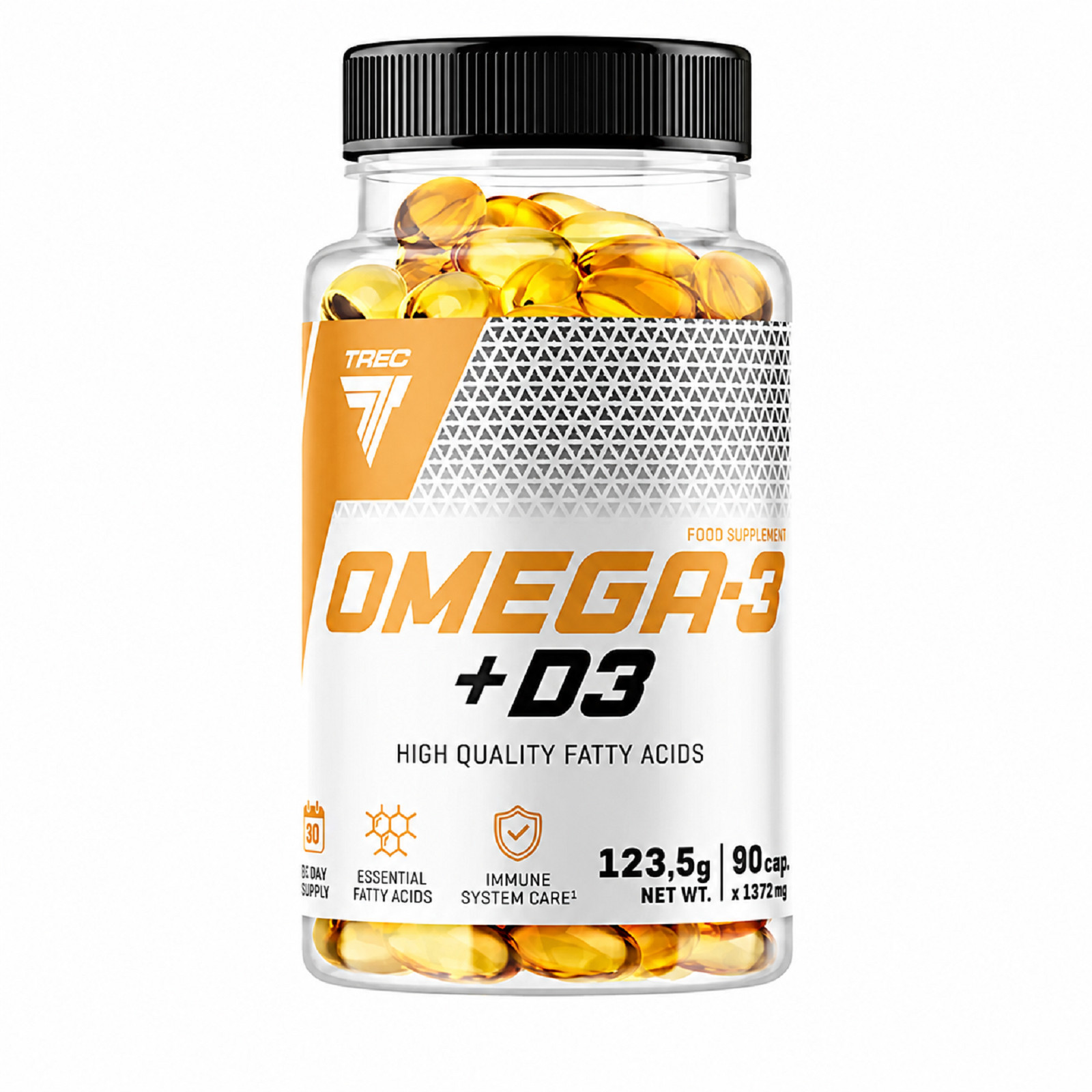 Omega 3 +D3 – 90/180 caps – support heart, immune system, healthy bones, joints